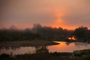Sunrise over Vurhami river Bridge
